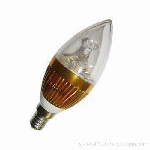 1/3W LED Candle Bulb with AC 85 to 265V Voltage and CE/RoHS Marks